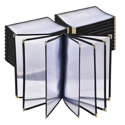 Clear Menu Covers 8.5x14 Black Menu Books