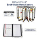 Black Clear Menu Covers 8.5x14