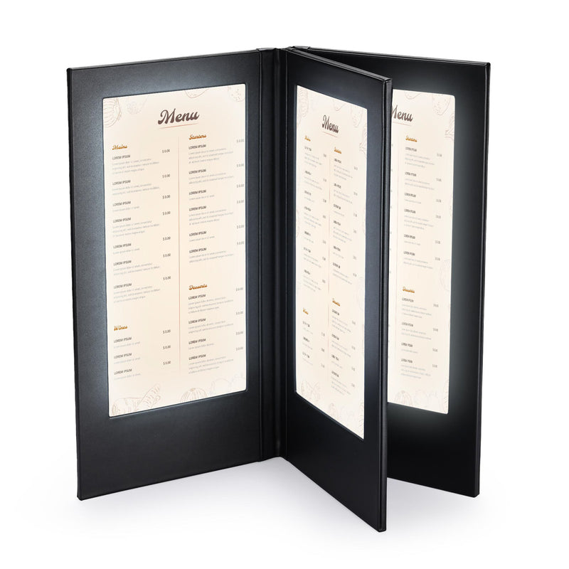 LED Backlit Menus Illuminated with Adaptor