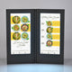 Illuminated Menu Cover 4ct/pk 5.5x11 2-View