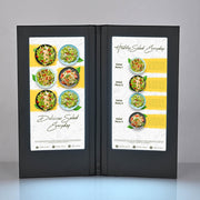 TheDisplayOutlet LED Backlit Menus Illuminated with Adaptor, 5.5x11in Book Style 2-View 1ct/pk Image