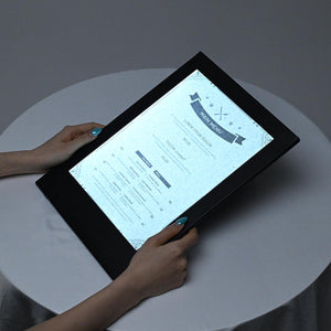 TheDisplayOutlet LED Menu Cover Illuminated Menus 8.5x11 with Adaptor, Single-View 1ct/pk Image