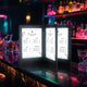 LED Menu Cover Illuminated Menus 8.5x11 with Adaptor