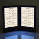 TheDisplayOutlet LED Menu Cover Illuminated Menus 8.5x14 with Adaptor, Book Style 2-View 1ct/pk Image