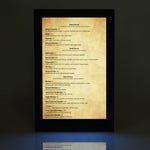 LED Menu Check Presenter Illuminated 8.5x14 4ct/pk
