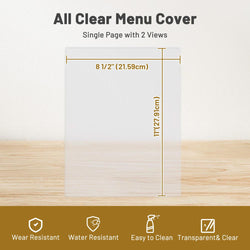 Clear Menu Covers 30ct/Pack 1-Page 2-View