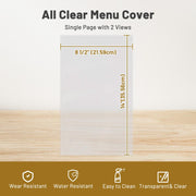Clear Menu Covers 30ct/Pack 1-Page 2-View