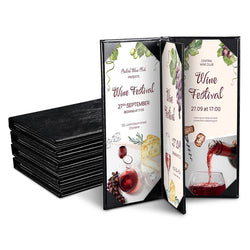 Menu Covers PU Leather 5ct/Pack 4.25x11
