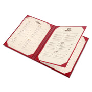 Menu Covers PU Leather 10ct/Pack 8.5x11 4-View Red