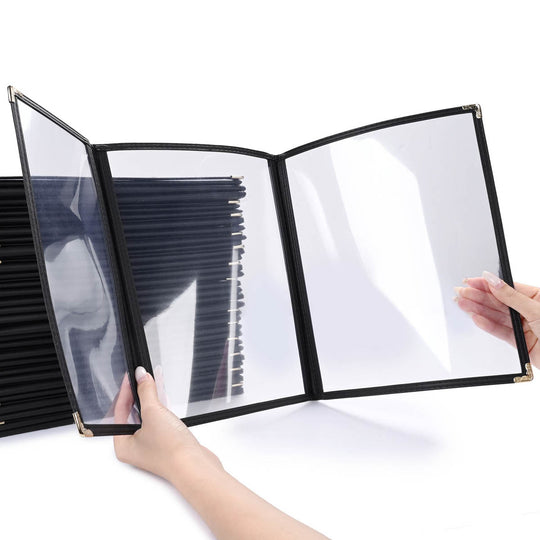 Clear Menu Covers 8.5x11 & Half 30ct/Pack