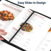 Clear Menu Covers 8.5x14 & Half Menu Holder 30ct/pk