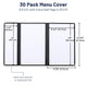 Clear Menu Covers 8.5x14 & Half Menu Holder 30ct/pk