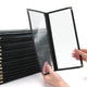 TheDisplayOutlet Clear Menu Covers 4.25x11 Drinks Wine Menu Holder 30ct/pk, Book Style 4-View Image