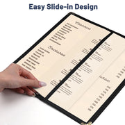 Clear Menu Covers 4.25x11 Drinks Wine Menu Holder 30ct/pk