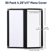 Clear Menu Covers 4.25x11 Drinks Wine Menu Holder 30ct/pk