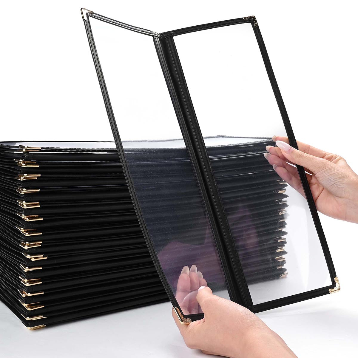 Clear Menu Covers 4.25x14 Drinks Wine Menu Holder 30ct/pk