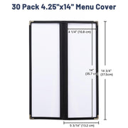 Clear Menu Covers 4.25x14 Menu Holder 30ct/pk
