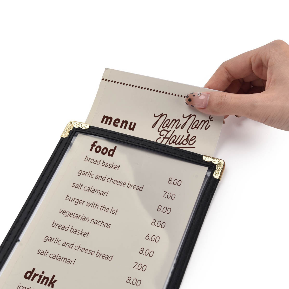 Clear Menu Covers 4.25x14 Drinks Wine Menu Holder 30ct/pk