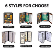 TheDisplayOutlet Clear Menu Covers 8.5x11 Black Menu Holder Image
