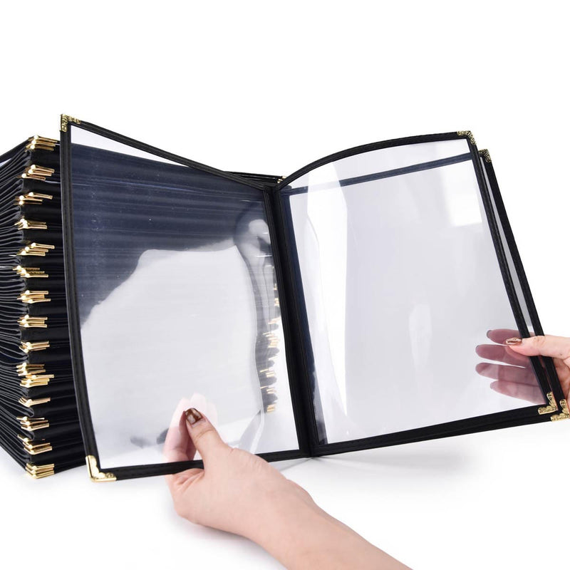 Clear Menu Covers 8.5x11 Black Menu Holder