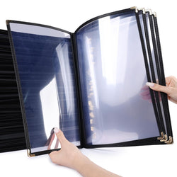 Clear Menu Covers 8.5x14 Black Menu Books