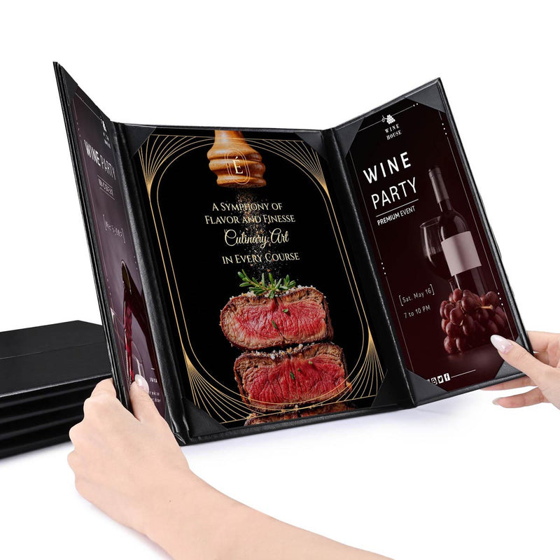 Menu Covers PU Leather 5ct/Pack 8.5x11