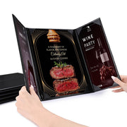 TheDisplayOutlet Menu Covers PU Leather 5ct/Pack 8.5x11, Gate-view 3-View Image