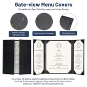 Menu Covers PU Leather 5ct/Pack 8.5x11
