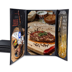 Menu Covers PU Leather 5ct/Pack 8.5x14