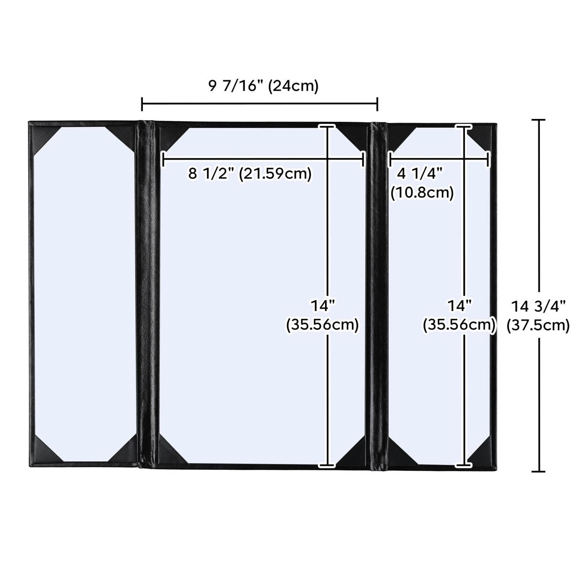 Menu Covers PU Leather 5ct/Pack 8.5x14