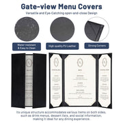 Menu Covers PU Leather 5ct/Pack 8.5x14