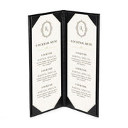 TheDisplayOutlet Custom Menu Covers PU Leather Beverage & Wine List Holder 4.25x11, 2-View(5ct.) Image