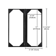 TheDisplayOutlet Custom Menu Covers PU Leather Beverage & Wine List Holder 4.25x11 Image