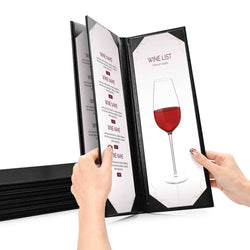 Menu Covers PU Leather 5ct/Pack 4.25x14