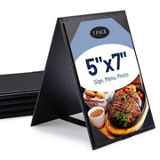 TheDisplayOutlet Table Tent A-Frame Double-sided Sign Corner Holder, 5x7in 5ct/pk Image