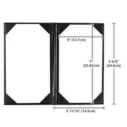 TheDisplayOutlet Menu Covers PU Leather Wine Bar Menu Holder 5x9 5ct/Pack Image