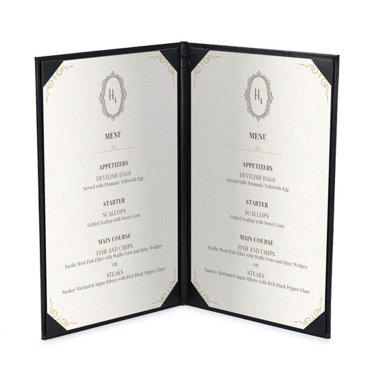 Custom Menu Covers PU Leather 8.5x14