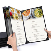 TheDisplayOutlet Menu Covers PU Leather 5ct/Pack 8.5x14, Book Style 6-View Image