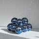 TheDisplayOutlet Mirror Disco Ball with Hanging Ring, 7in Blue Image