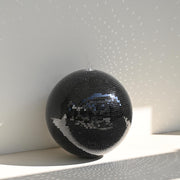 TheDisplayOutlet Mirror Disco Ball with Hanging Ring, 16in Black Image