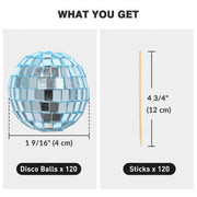 TheDisplayOutlet 1.6in Small Mirror Disco Ball in Bulk 120ct Image