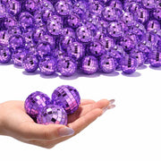 TheDisplayOutlet 1.6in Small Mirror Disco Ball in Bulk 120ct, Purple Image