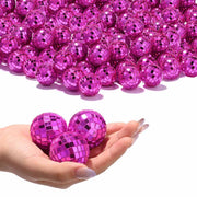 TheDisplayOutlet 1.6in Small Mirror Disco Ball in Bulk 120ct, Magenta Image