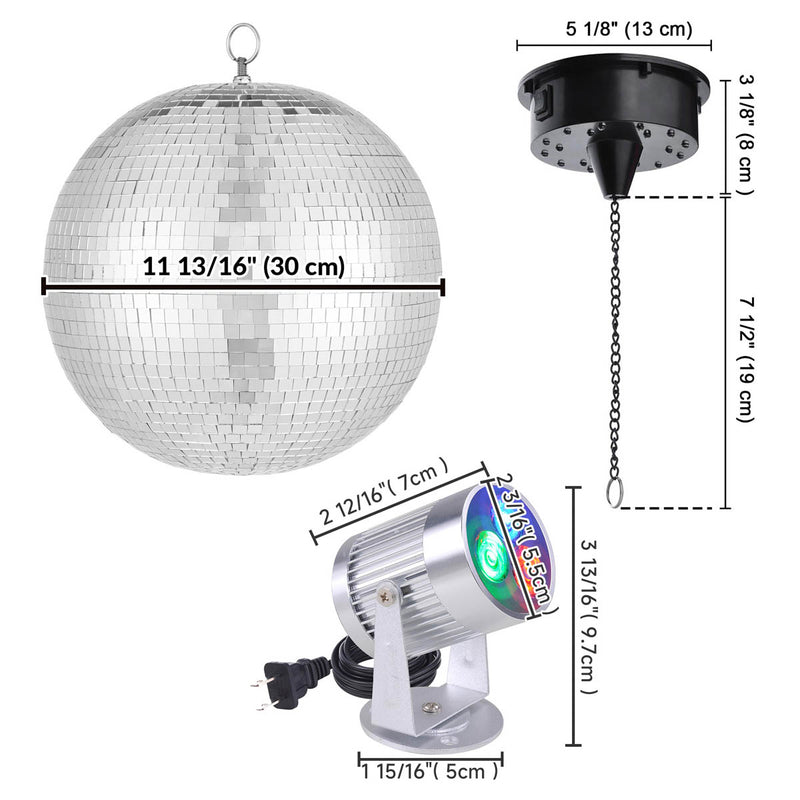 Disco Light for Party (RGB Light, Mirror Ball & Motor)