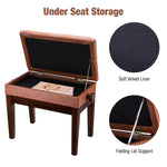 Adjustable Piano Bench with Storage 23x13" Seat