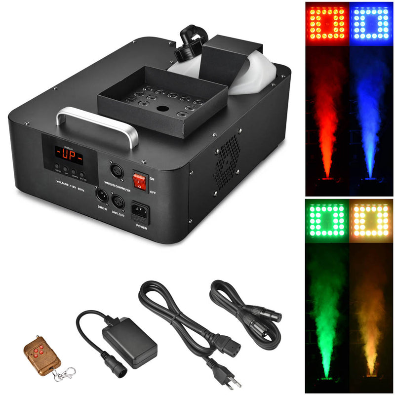 Vertical Smoke Fog Machine with Lights Remote DMX 20,000CFM