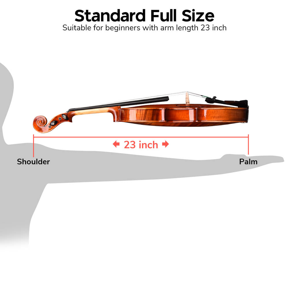 Advanced Acoustic Violin with Bow Case Maple Wood