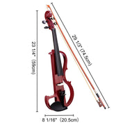 TheDisplayOutlet 4/4 Electric Violin for Beginners Headphone Rosin Case Included Image