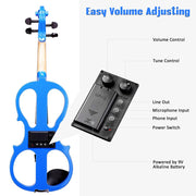 TheDisplayOutlet Full Size Electric Violin for Beginners with Headphone Rosin Case Image
