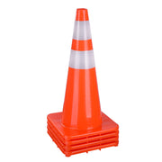 28" Traffic Cones with Reflective Collars 4-Pack